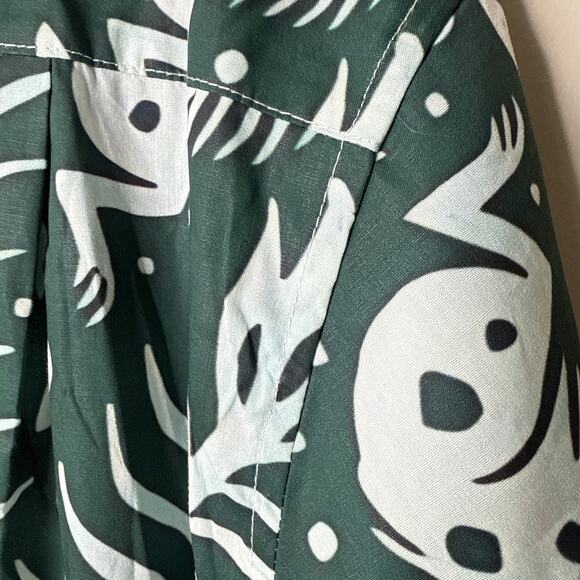 NEW Boozelele Men's Predator Tiger Print 100% Cotton Cuban Collar Shirt  Size XL - Picture 6 of 9